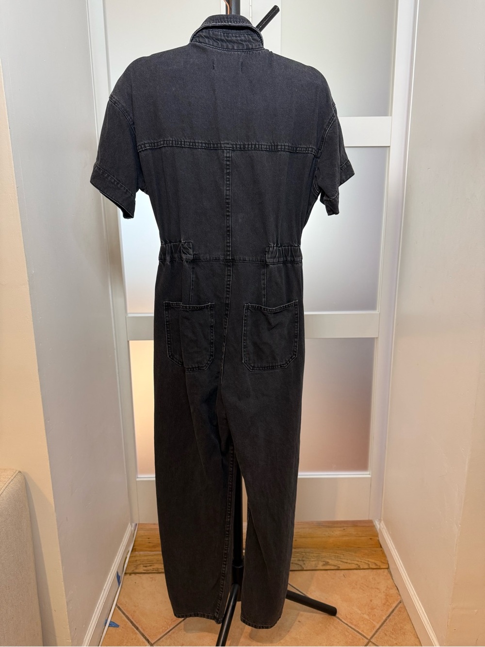 We the Free, Free People Black Denim Button up Jumpsuit, XS - Picture 3 of 10